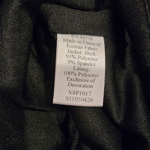 Coldwater Creek Embroidered Black Velvet Bolero Jacket Size 8. 011050426 - Picture 9 of 12